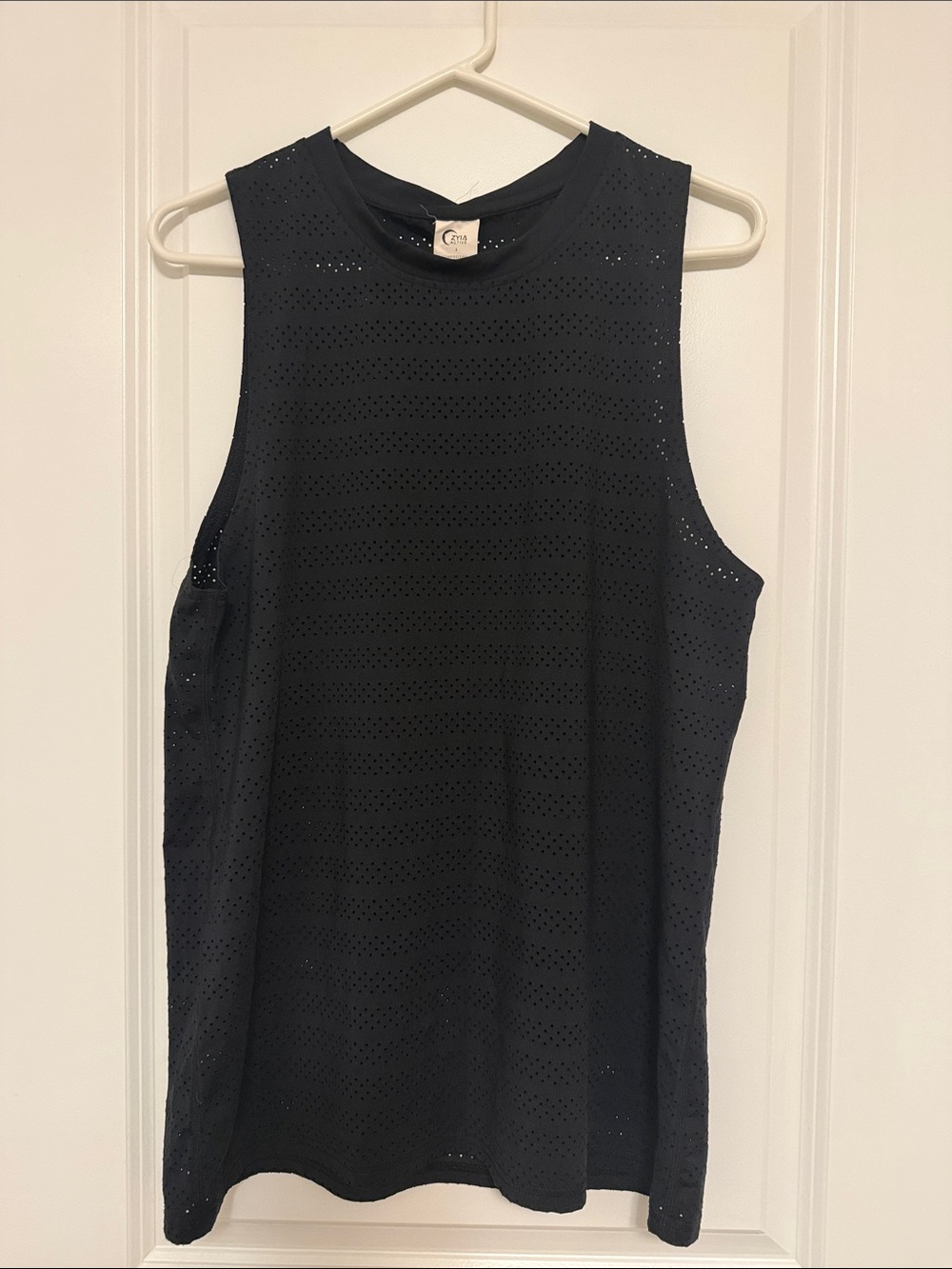 Zyia Black Perforated Athletic Tank